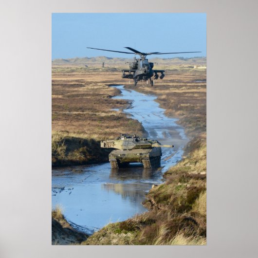 AH-64 Apache Helikopter Poster (Voorkant)