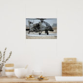 AH-64 Apache Helikopter Poster (Keuken)