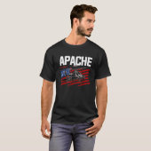 AH 64 Apache Militaire Helikopter T Shirt (Voorkant volledig)