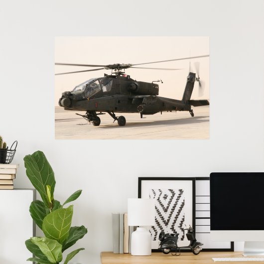 AH-64 Apache Poster (Thuiskantoor)