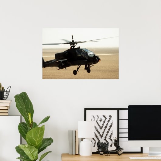 AH-64 Apache Poster (Thuiskantoor)
