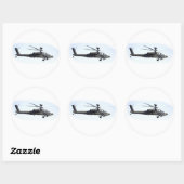 AH-64 Apache Ronde Sticker (Vel)