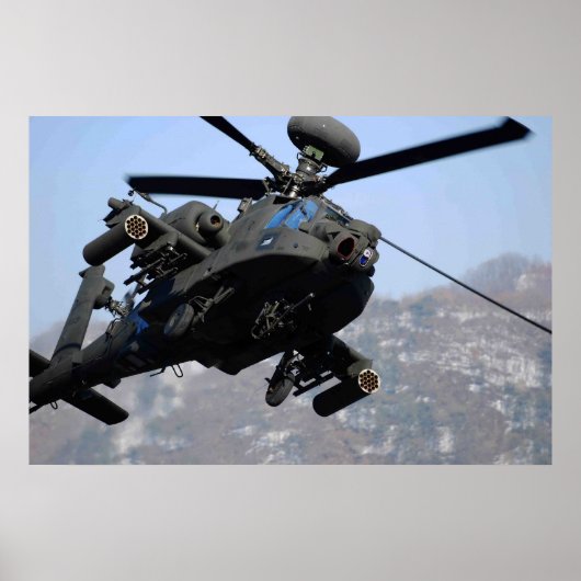 AH-64D Apache Helikopter Poster (Voorkant)