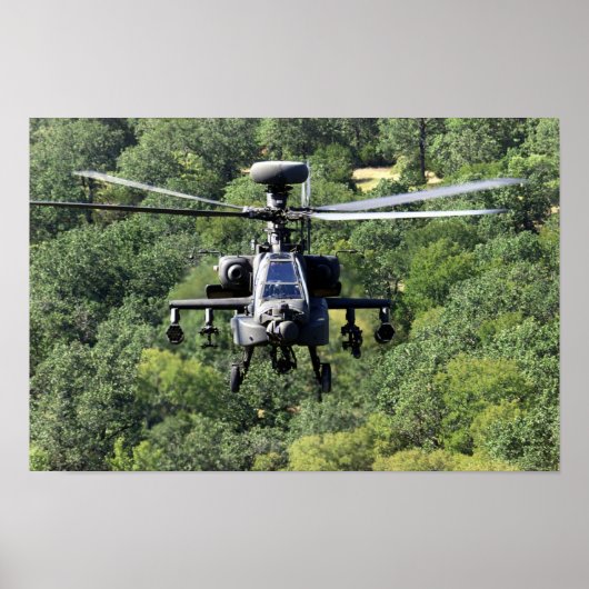 AH-64D Apache Helikopter Poster (Voorkant)