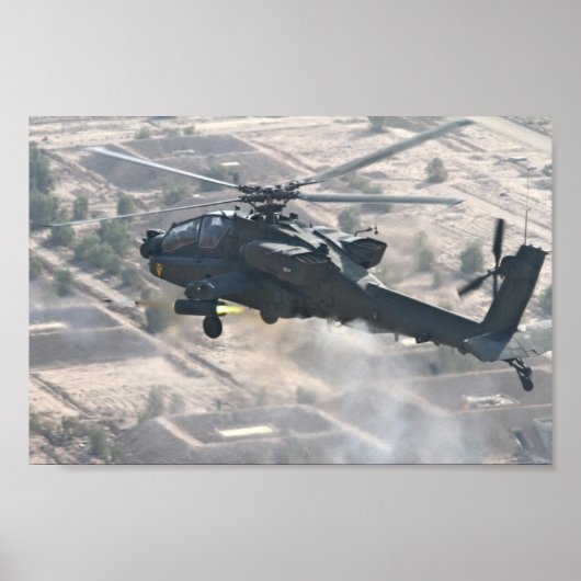 AH-64D Apache Helikopter Poster (Voorkant)