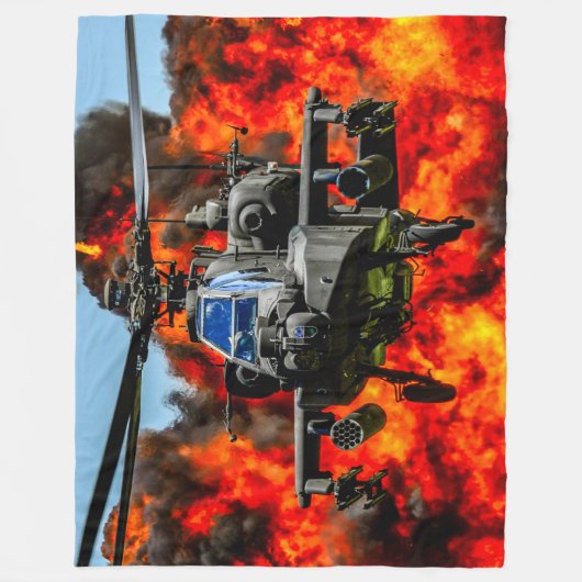 AH-64E APACHE GUARDIAN FLEECE DEKEN (Voorkant)