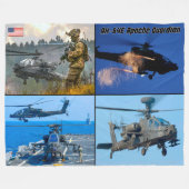 AH-64E APACHE GUARDIAN FLEECE DEKEN (Voorkant (Horizontaal))