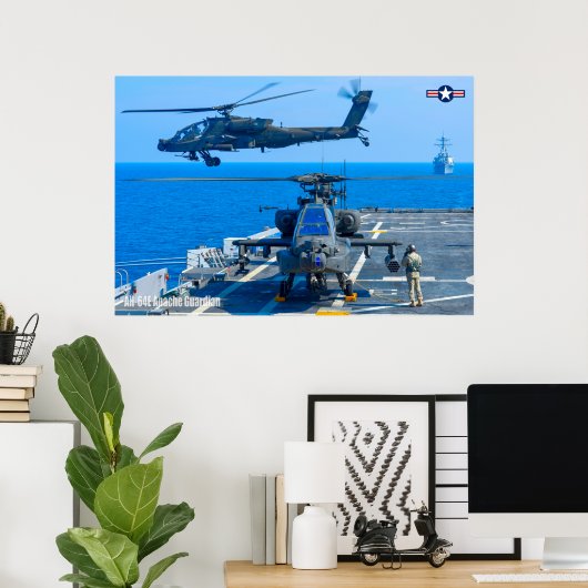 AH-64E APACHE GUARDIAN POSTER (Thuiskantoor)