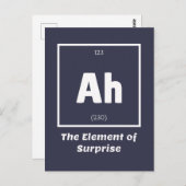 Ah Element of Surprise Chemistry Science Funny Briefkaart (Voorkant / Achterkant)
