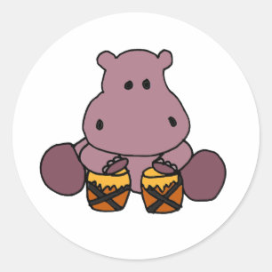 AH- Geweldige Hippo-spelbrekers Ronde Sticker
