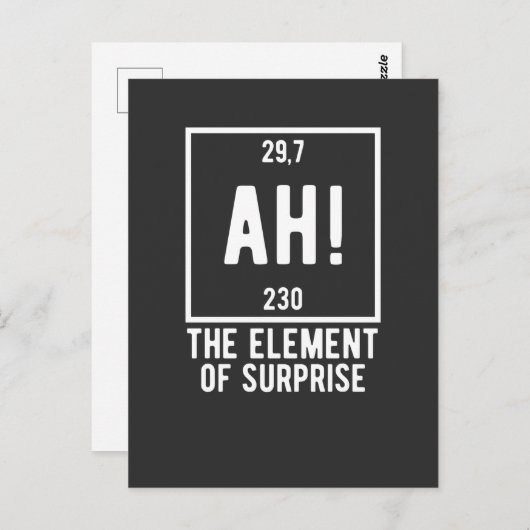 Ah! Het element "Surprise Funny Chemistry T-Shir" Briefkaart (Voorkant / Achterkant)