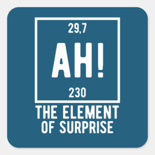 Ah! Het element van de schonnige scheikunde van de Vierkante Sticker