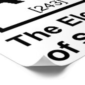 Ah het element van het Periodieke Element van de O Poster (Hoek)