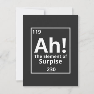 ah het element van verrassend grappig periodiek sy bedankkaart