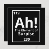 ah het element van verrassend grappig periodiek sy save the date (Voorkant / Achterkant)