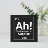 ah het element van verrassend grappig periodiek sy save the date (Staand voorkant)