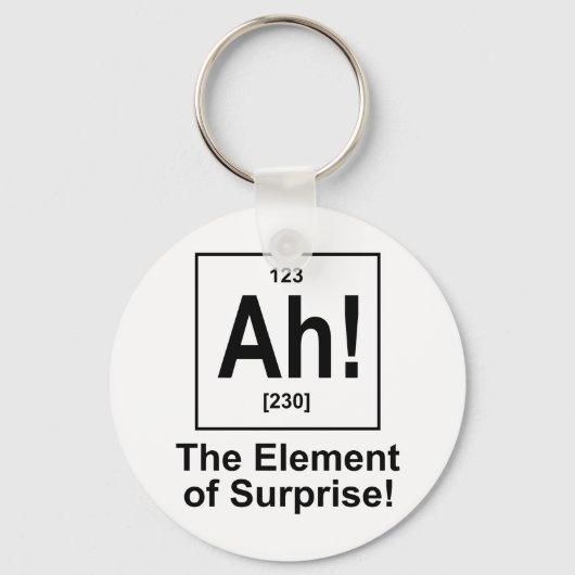 Ah! Het element van verrassing. Sleutelhanger (Voorkant)