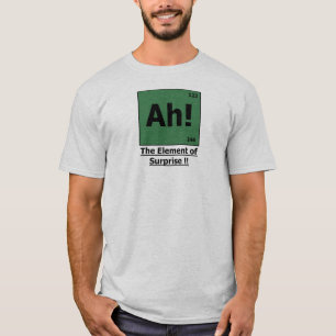 Ah! Het element verrassingsas en groen T-shirt