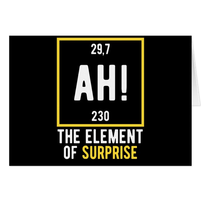 Ah l'élément de surprise (Devant horizontal)