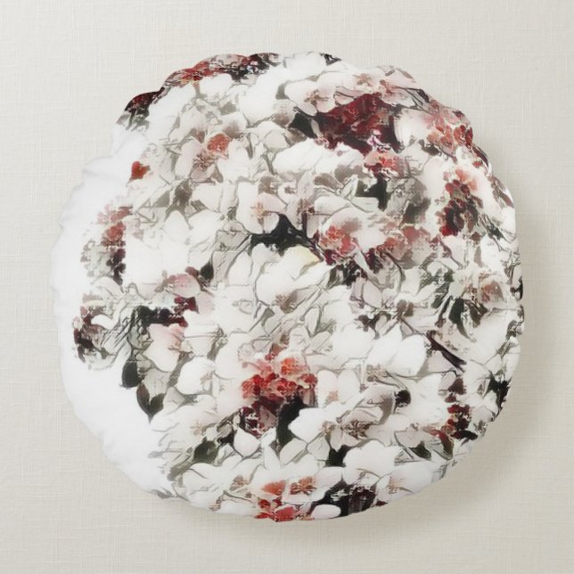 Ah, lente rond kussen (Voorkant)