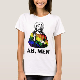 Ah Mannen Funny Jesus Christelijk Rainbow LGBT, Pr T-shirt