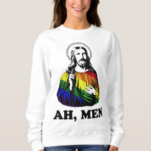 Ah Mannen Funny Jesus Christelijk Rainbow LGBT, Pr Trui