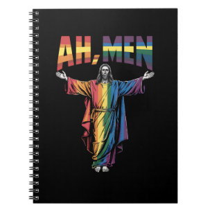 Ah Mannen Funny LGBT Gay Pride Jesus Christelijk Notitieboek