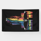 Ah Mannen Funny LGBT Gay Pride Jesus Christelijk Spandoek (Horizontaal)