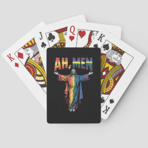 Ah Mannen Funny LGBT Gay Pride Jezus Christelijk Pokerkaarten