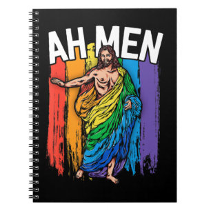 Ah Mannen Gay Jesus Shirt Funny LGBTQ Shirten Gift Notitieboek