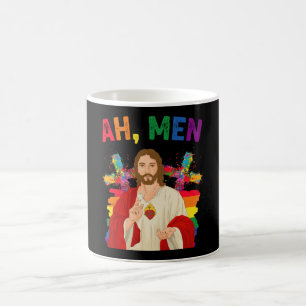 Ah mannen grappig LGBT Gay Pride Jezus christen Koffiemok