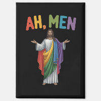Ah Mannen Grappige LGBT Gay Pride Jezus Regenboog