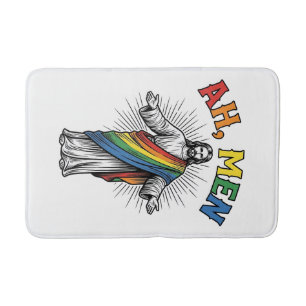 Ah Mannen Regenboog Religieus Vintage Badmat