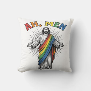 Ah Mannen Regenboog Religieus Vintage Kussen
