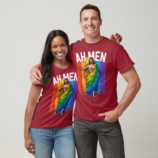 Ah Men Gay Jesus Shirt Funny LGBTQ Shirts Gifts (Unisex)