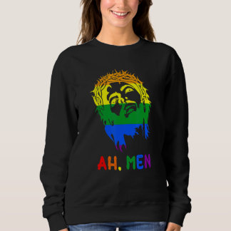Ah Men Regenboog LGBTQ trots vlag Gay Jezus Christ Trui