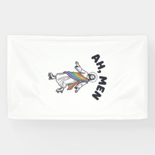 Ah Men Roller Skaten Geloofof Vector Design_1 Spandoek