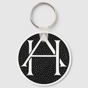AH Monogram voor de initialen/letters AH. Sleutelhanger