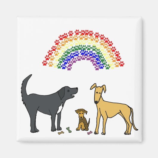 AH- Pups et aimant arc-en-ciel (Devant)