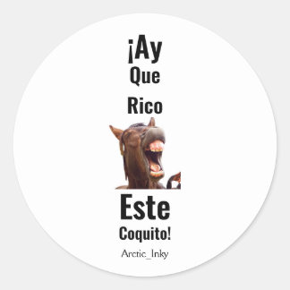Ah Que Rico Este Coquito! Ronde Sticker