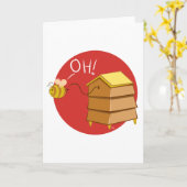 Ah ! Ruche - carte de voeux (Fleur jaune)