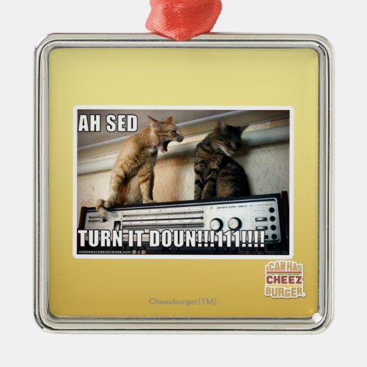 Ah Sed Draai het omlaag! Metalen Ornament (Voorkant)