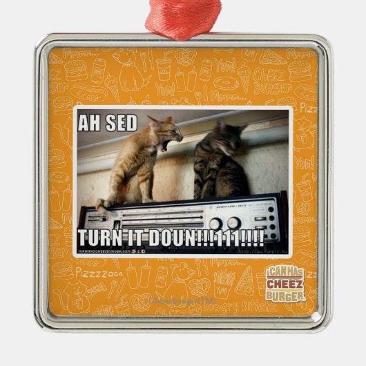Ah Sed Draai het omlaag! Metalen Ornament (Voorkant)
