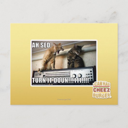 Ah Sed, zet het zachter!! Briefkaart (Voorkant)