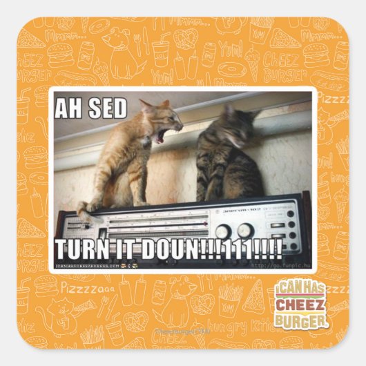 Ah Sed, zet het zachter!! Vierkante Sticker (Voorkant)
