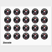 Ah Soy Funny Soy Sauce Pun Dark BG Ronde Sticker (Vel)