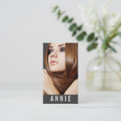 ĀHaarstylist-Actress-Model Moderne headset Schedul Visitekaartje (Staand voorkant)