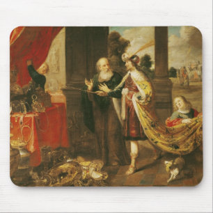 Ahasuerus toont zijn schatten aan Mordecai Muismat