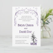 Ahava Love under the Tree Mariage juif Invitation (Debout devant)