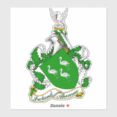 Ahearne Iers Wapen Gepersonaliseerd Sticker (Vel)